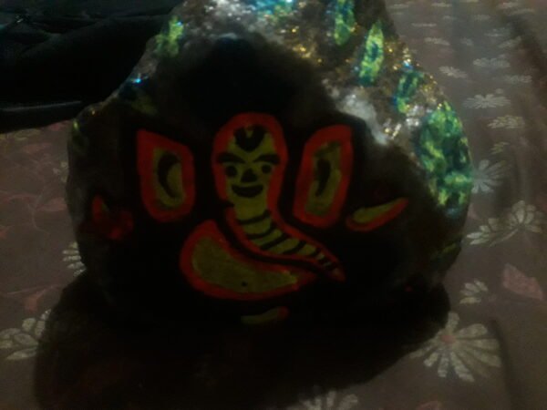 Glowing God Ganesha - HandMade Rock ART - Image 5