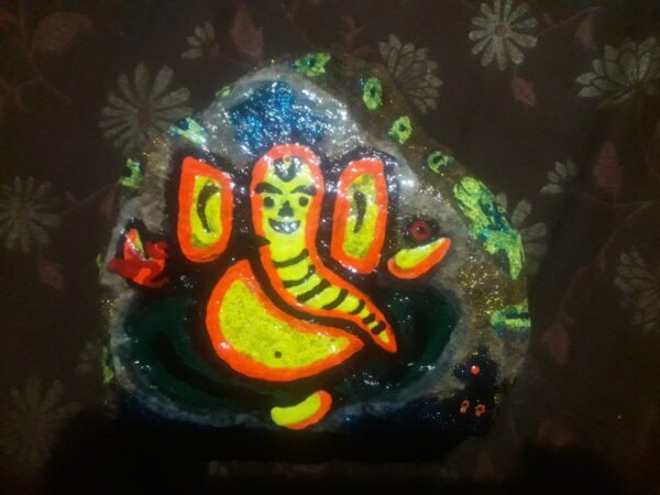 Glowing God Ganesha - HandMade Rock ART - Image 6